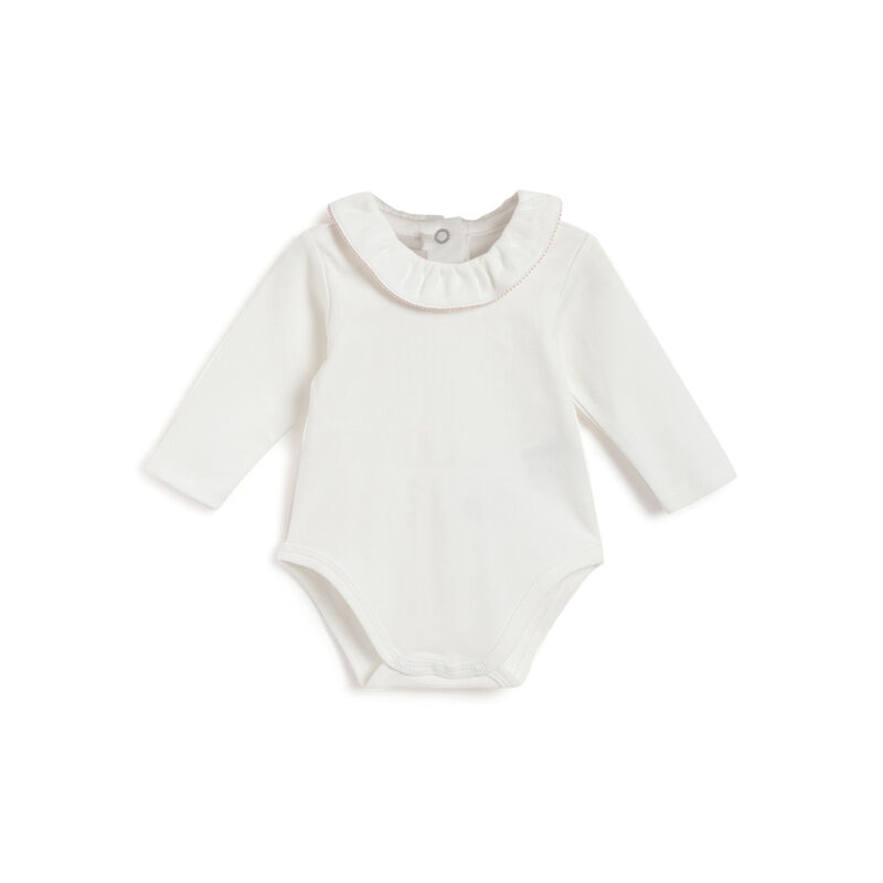 Girls Natural Printed Bodysuit with Dungaree image number 2